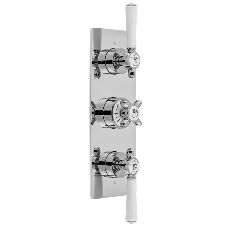 Booth & Co. Axbridge 2 way 3 Handle Shower Valve Sanctuary Bathrooms
